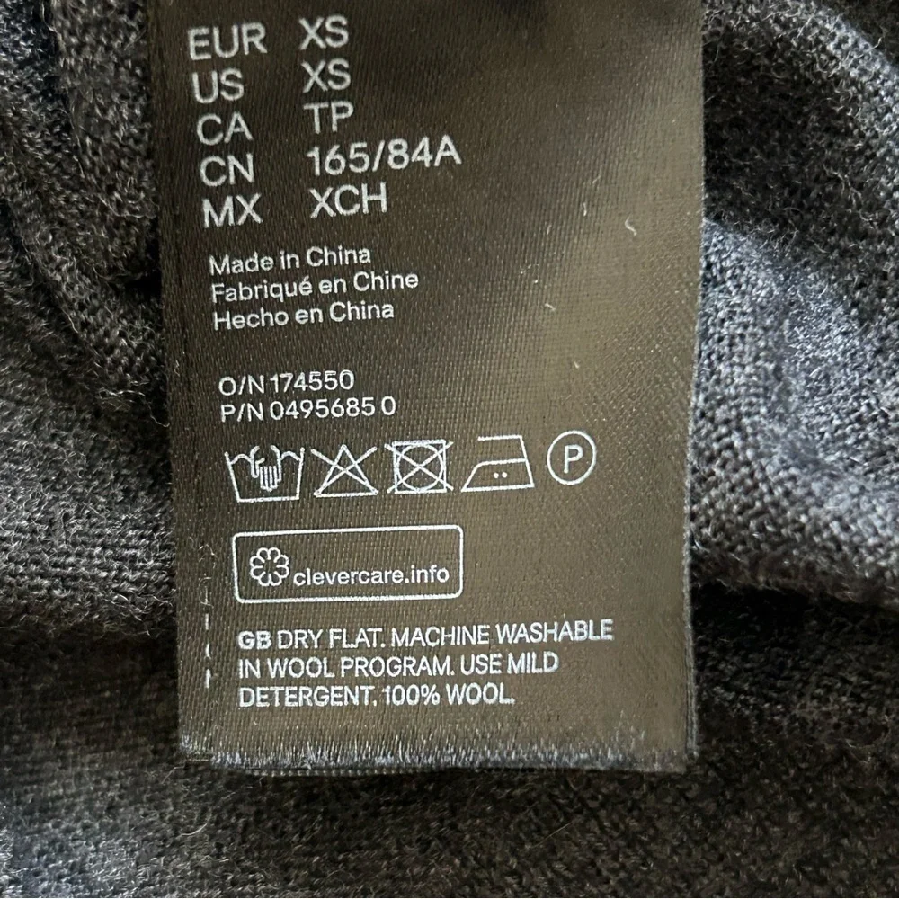 H&M Merino Wool Gray Turtleneck Sweater